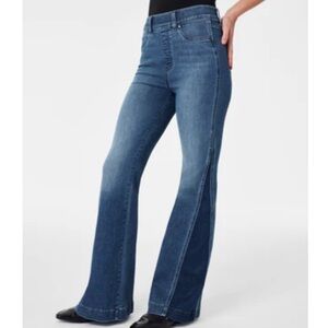 Spanx Flare Jeans, Mixed Wash Mixed Indigo Wash Size XL Petite